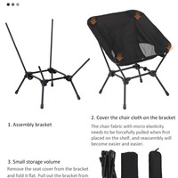 Chaise de plage pliante en alliage d'aluminium pour loisirs de plein air, chaise de camping portable ultralégère, chaise de pêche à pieds carrés
