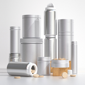 Série pharmaceutique Merrynewon : Emballage vide pour produits de santé, conteneur en aluminium pour capsules, flacon pour vitamines et compléments alimentaires - Product Image 2