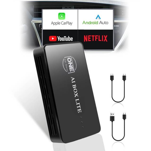 Rockchip 3328 2G+16G Multimedia Wired to Wireless CarPlay AI Box Android Auto Adpter for YouTube Netflix