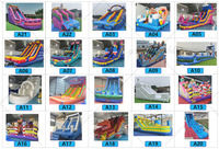 Parc aquatique gonflable géant arc-en-ciel, parc d'attractions, toboggan gonflable pour piscine