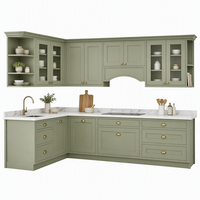 Meubles de cuisine Aige au design moderne, style Shaker, pour la maison, avec finition laquée, ensemble d'armoires de cuisine, panneaux en bois E0