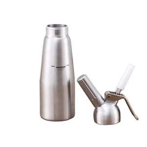 Dispenser per panna montata frusta per panna in alluminio sifone da montare con punte spazzola per pulizia alta qualità - Product Image 1