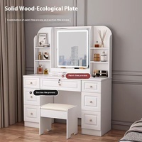 Coiffeuse moderne directe d'usine avec tiroir extensible et miroir pour appartement ou maison pour le maquillage
