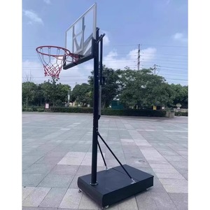 Aro de Baloncesto con Tablero de Vidrio Templado, Altura Ajustable, Equipo para Cancha al Aire Libre - Product Image 5