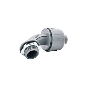 Coude coudé en PVC à verrouillage personnalisé-Connecteur à angle droit à 90 ° pour tuyau ondulé/connecteur de conduit flexible Gi - Product Image 3