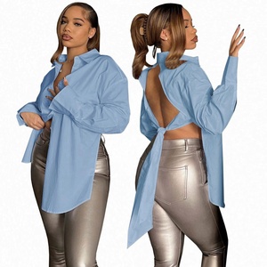 Mode 2024 OEM/ODM Bestseller Bluse Lässige Baumwoll-Tops Streetwear Weiße Übergrößen Damenhemden - Product Image 4