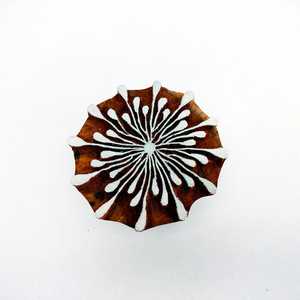 Hand Carved <b>Wooden</b> Leaf and Floral Vine <b>Block</b> Printing Stamp for Indian Textile Crafts - Product Image 2