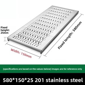 Penutup Saluran Pembuangan Lantai Dapur Komersial, Kisi-kisi Stainless Steel Persegi Panjang Anti Selip Anti Tikus untuk Penggunaan Hotel - Product Image 3