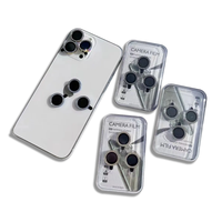 Protecteur d'objectif de caméra de téléphone portable en verre trempé pour iPhone 11 12 13 14 15 Pro Max