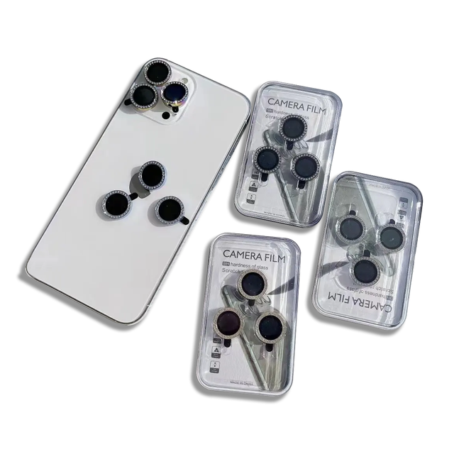 Tempered Glass Mobile Phone Camera Lens Protector for iPhone 11 12 13 14 15 Pro Max