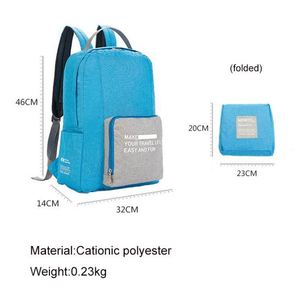 Sac à dos pliable de voyage léger et élégant en polyester cationique, idéal pour l'école - Product Image 5