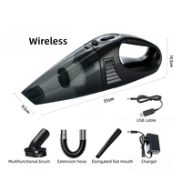 Aspirateur d'angle de voiture 12V USB/filaire personnalisable avec une aspiration de 3300PA et accessoires personnalisés