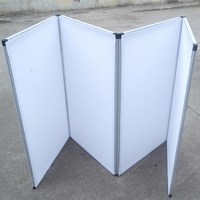 Écran de façade DJ pliable et léger en aluminium à 4 panneaux avec housses en Lycra noir et blanc pour événements DJ