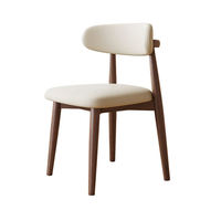 Chaise de salle à manger moderne et minimaliste de luxe en bois de caoutchouc avec dossier pour la maison, le bureau, l'hôtel, les banquets, le café, le salon