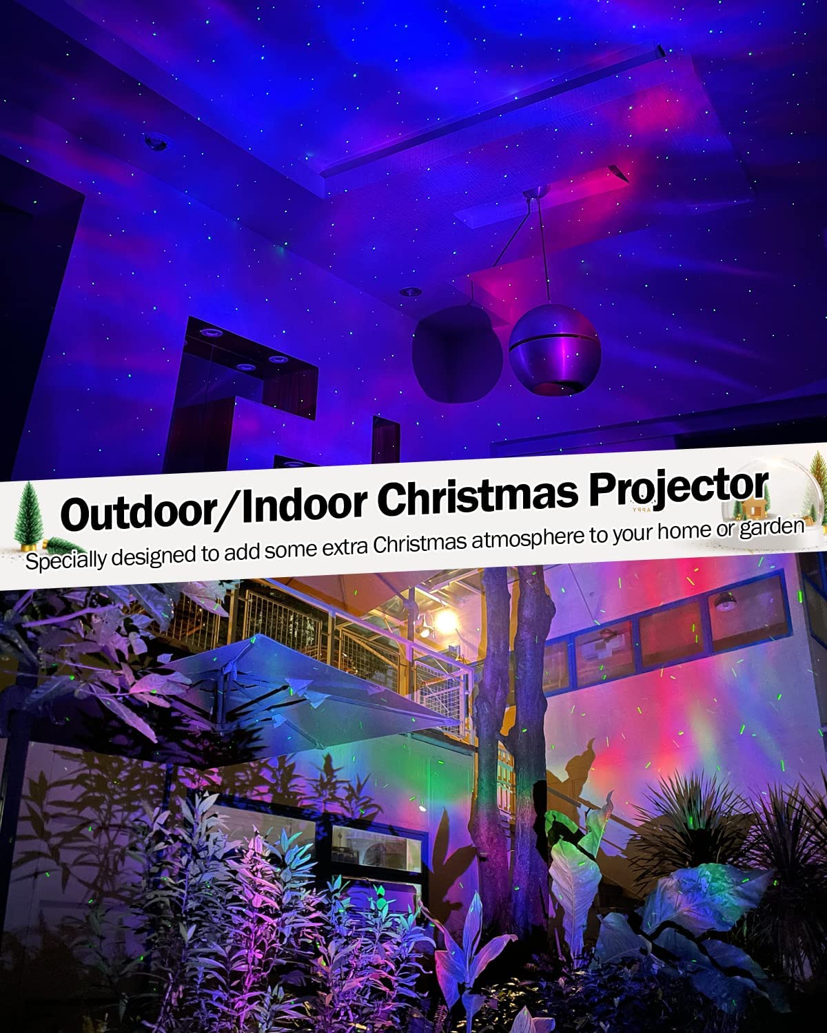 X-Laser Dancing Firefly Light - LED Laser Christmas Tree Lights for Holiday Decoration