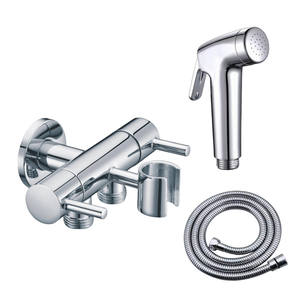 Bidé de Pared Moderno Vimijia, Complemento para Inodoro, con Doble Manija, Totalmente en Cobre, con Pistola Rociadora Simple de ABS - Product Image 2