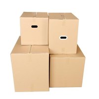 Boîtes en carton ondulé à prix abordable, imprimées, pour usage domestique, grandes et petites tailles, emballées à plat