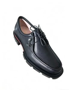 Zapatos de Vestir de Lujo para Hombre, Estilo Británico, Hechos a Mano, de Cuero Vacuno, con Cordones, que Aumentan la Altura, Diseño Sólido Cuadrado, para Bodas, Primavera - Product Image 1