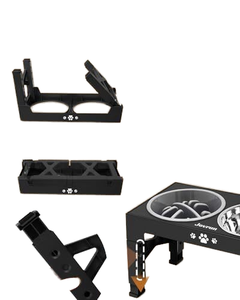 Tempat makan hewan peliharaan, tinggi dapat diatur Stainless Steel mangkuk makanan lambat perlindungan leher ditinggikan mangkuk ganda berdiri 4L kotak Solid mangkuk anjing kucing - Product Image 5