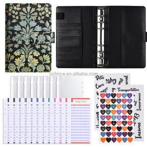 Kế Hoạch Làm Việc Chương Trình Nghị Tính Ngân Sách Chất Kết Dính PU Da Bìa A5 A6 Máy Tính Xách Tay 6 Nhẫn Macaron Kẹo Màu Sắc Với Tiền Mặt Phong Bì - Product Image 4