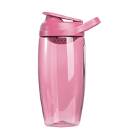 Échantillon gratuit, logo personnalisé, bouteille de shaker de protéines pour la salle de sport et le fitness en plastique Tritan sans BPA de 750 ml avec boule mélangeuse