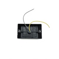 Kit d'éclairage carré LED rouge étanche 12V YH1838 - Feux stop/position/plaque d'immatriculation/feux de freinage/feux de circulation pour remorques, camping-cars, bateaux et camping-cars marins