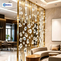 Pratique, hautement respectueux de la vie privée, Crewell, contemporain, imperméable, verre texturé, multifonctionnel, séparation d'espace, décoratif