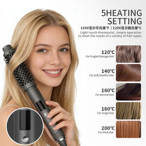 Lisseur et boucleur multifonctionnel 3-en-1 transfrontalier à chauffage rapide pour cheveux secs, avec peigne volumisant électrique - Product Image 4