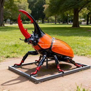 Mafsallı yaşam boyutu çelik/silikon <span class=keywords><strong>Beetle</strong></span> modeli açık/kapalı biyoloji öğretim için son derece detaylı gerçekçi böcek modeli - Product Image 3