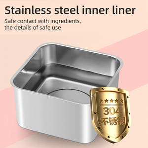 Haute qualité multifonctionnel 4L chauffage bouteille d'eau chaude cuisson boîte à lunch 304 acier inoxydable électrique tiffin boîte - Product Image 5