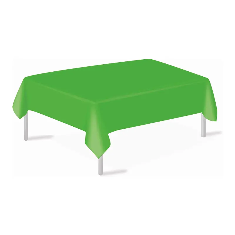 green tablecloth