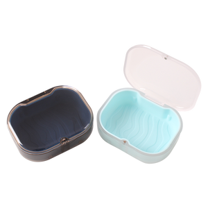 Boîte de rangement dentaire portable en plastique coloré / Étui pour prothèses dentaires / Étui pour appareil orthodontique - Product Image 2