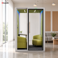 Cabine de bureau acoustique modulaire préfabriquée portable insonorisée pour l'enregistrement et la confidentialité