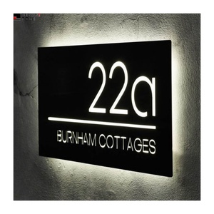 Customized Hotel <b>Door</b> Number <b>Plates</b> Led Hotel Room Signs <b>Door</b> Sign Hotel Number Led Light Apartment Number - Product Image 5
