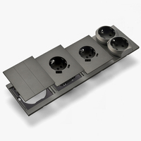 Interruptores y Enchufes de Pared WESA Ultrafinos con Botón Pulsador EU de 1/2/3 Vías con Enchufe USB Tipo C, Combinación Libre, Diseño Moderno de Lujo