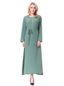 Nouvelle Robe Abaya 2026 à Col Montant en Tissu Doux, Style Moyen-Oriental Arabe, Caftan Islamique Turc pour Femme, Robe Musulmane Abaya - Product Image 3