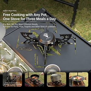 Réchaud à <span class=keywords><strong>gaz</strong></span> de camping pliable miniature portable de type split UFO au <span class=keywords><strong>butane</strong></span>, résistant au vent, à flamme élevée - Product Image 2