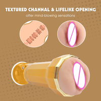 CHISA Lara 28CM Godemiché réaliste en ABS et TPE doré, Masturbateur masculin avec 10 modes de vibration, Rechargeable, Ventouse, Résistant à l'eau