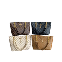 Tas Tote Wanita Mewah Desainer YIKU, Bahan Kulit PU, Tas Selempang, Tali Tunggal, Penutup Ritsleting, Hiasan Rantai, Gaya Fashion