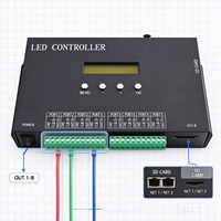 Contrôleur de pixels LED H807SA DMX512 vers SPI, 8 canaux, pilote programmable Art-Net pour WS2811 WS2812 WS2815 APA102