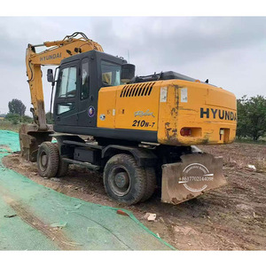 Excavadora de Ruedas HYUNDAI 210w-7 de 21 Toneladas, Original Coreana, de Segunda Mano, a Precio Económico, para Excavación, con Certificación CE, Agrícola - Product Image 1