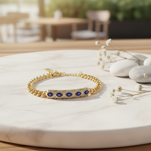 สร้อยข้อมือแฟชั่นทองเหลืองแท้มีเสน่ห์ - Product Image 3