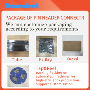 Denentech ổn định cao kép hàng kết nối Dip nối 8P 12p 14P 16P thẳng pin tiêu đề <span class=keywords><strong>2.54mm</strong></span> Brass liên hệ với ABS cho PCB - Product Image 5