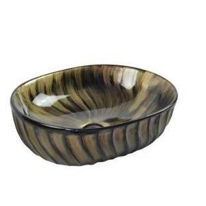 Lavabo de Cerámica para Encimera CR, 480x370mm, Interior Dorado, para Hogar y Hotel - Product Image 3