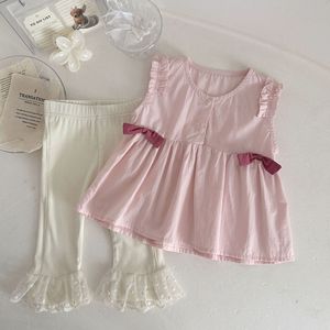 Venta al por Mayor de Conjuntos de 2 Piezas de Tops sin Mangas con Lazo para Bebés, Verano 2026 - Product Image 4
