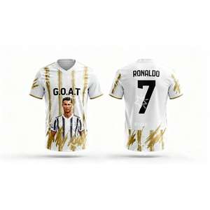 25-26 Cristiano <strong>Ronaldo</strong> Club Commemorative Football Jersey Autumn Sports Dry Quickly Men's T-Shirt Kid's <strong>Clothing</strong> - Product Image 2