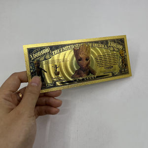 จัดส่งฟรีตัวละครภาพยนตร์ Groot ของที่ระลึกดอลล่าร์100ธนบัตรฟอยล์ชุบทองดีไซน์ตามสั่ง - Product Image 4