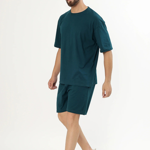 Men's Casual T-Shirt Shorts Summer Two-Piece Set Breathable Quick Dry Cotton for Daily Outdoor Use High Quality - Product Image 2