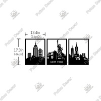 City Skyline Londres Paris New York Rome Venise Sydney Moscou Venise En Bois Mur Art Salon Chambre Décor