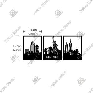 City Skyline Londres <span class=keywords><strong>Paris</strong></span> New York Rome Venise Sydney Moscou Venise En Bois Mur Art Salon Chambre Décor - Product Image 3